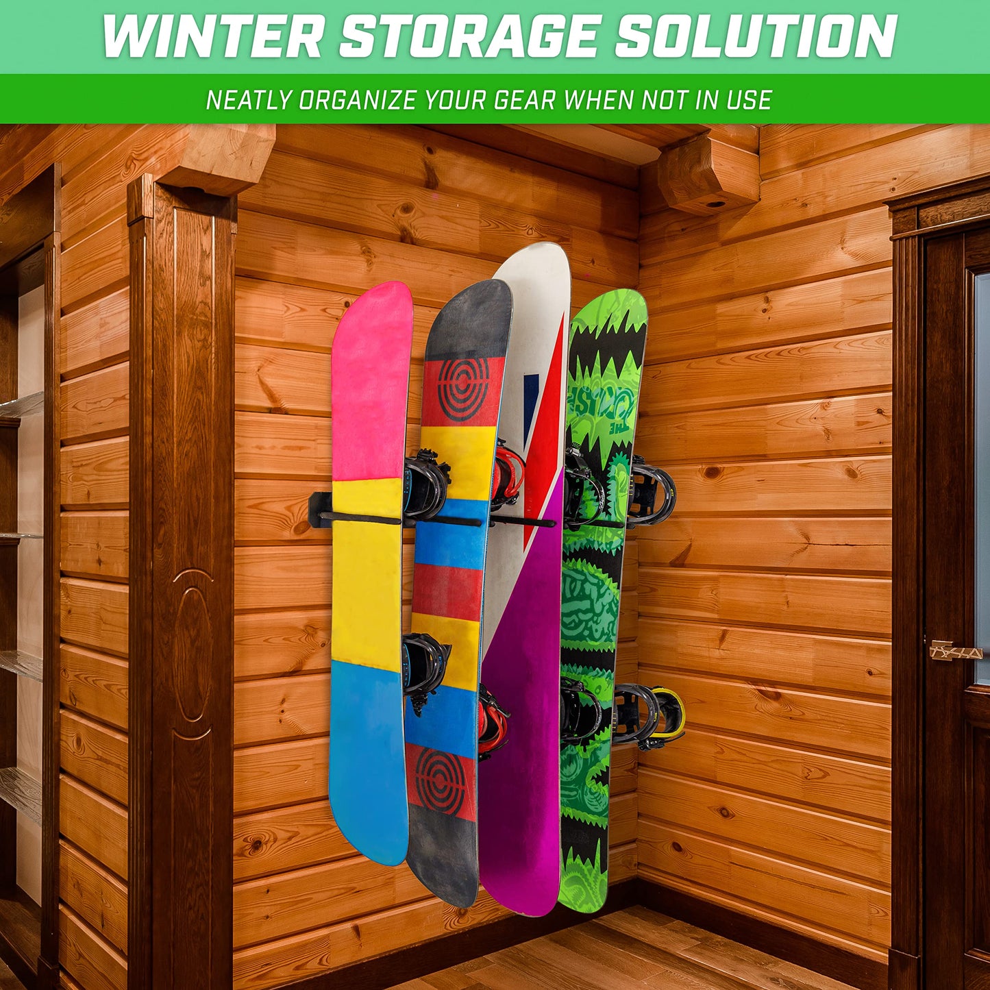 GoSports Wall Mounted Ski & Snowboard Rack