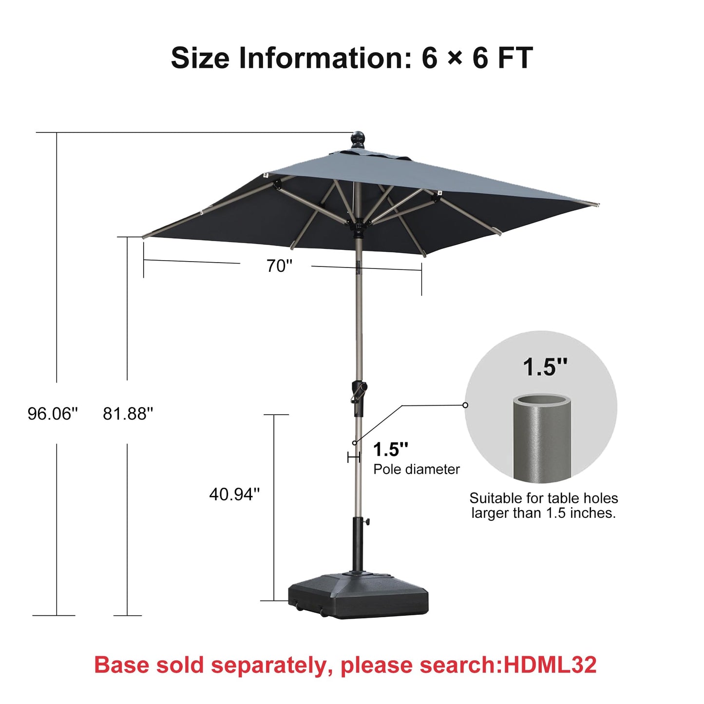 PURPLE LEAF 10' Round Patio Umbrella – Taupe