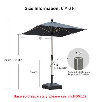 PURPLE LEAF 10' Round Patio Umbrella – Taupe