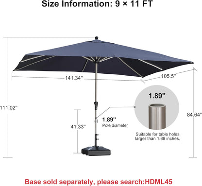 PURPLE LEAF 10' Round Patio Umbrella – Taupe