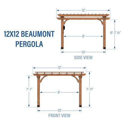 Backyard Discovery Beaumont 12' x 12' Cedar Pergola