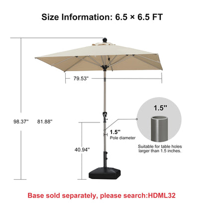 PURPLE LEAF 10' Round Patio Umbrella – Taupe