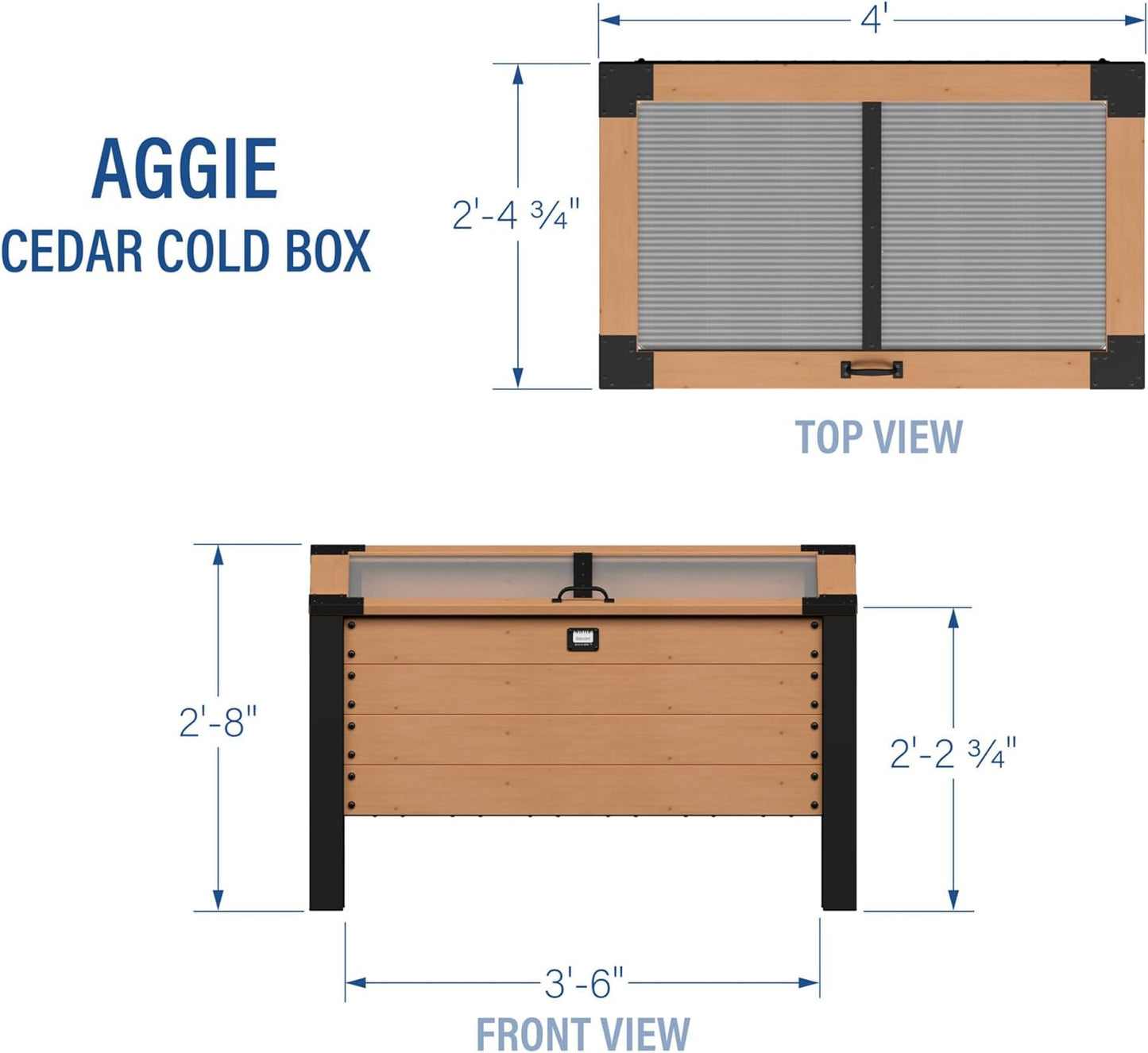 Backyard Discovery Aggie Cedar Cold Frame Greenhouse