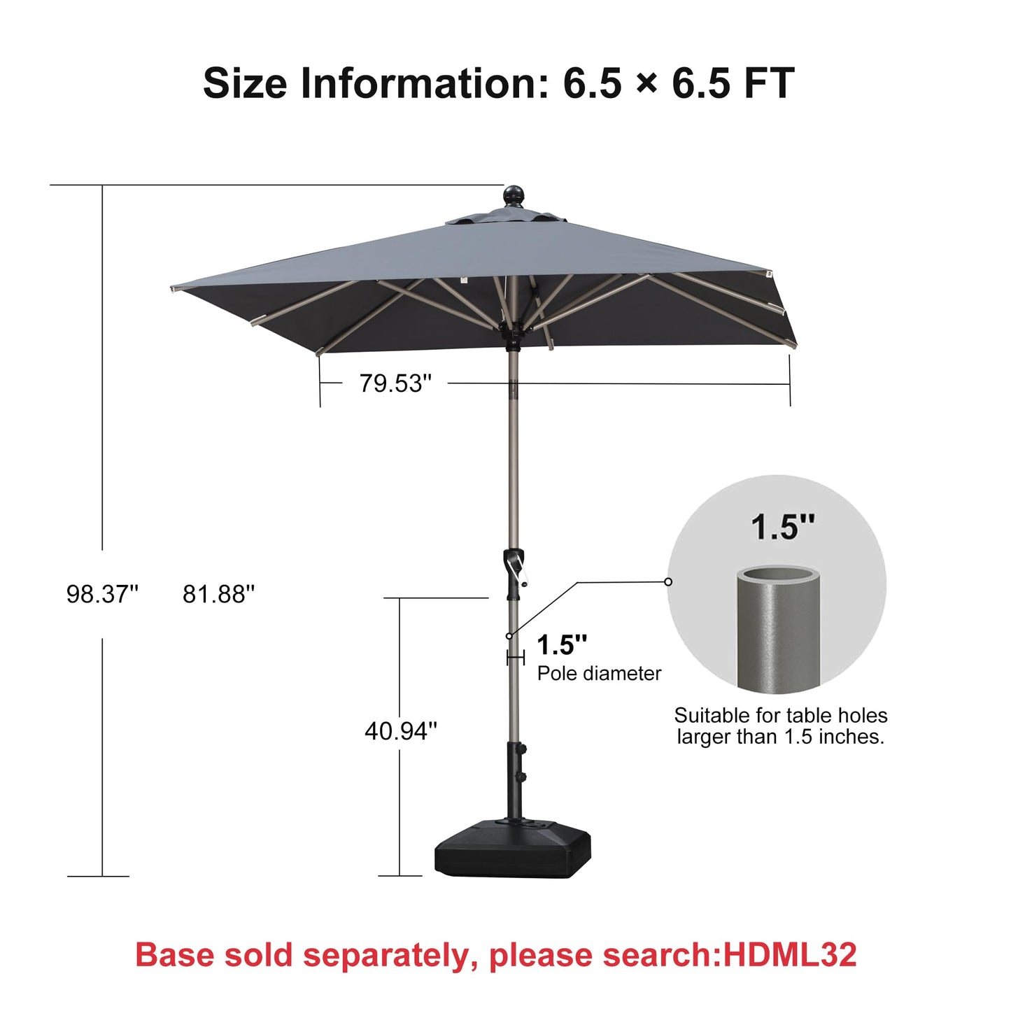 PURPLE LEAF 10' Round Patio Umbrella – Taupe
