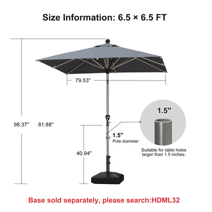 PURPLE LEAF 10' Round Patio Umbrella – Taupe