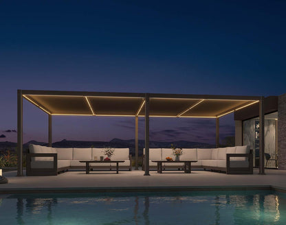 PURPLE LEAF 10' x 10' Louvered Pergola – Bronze