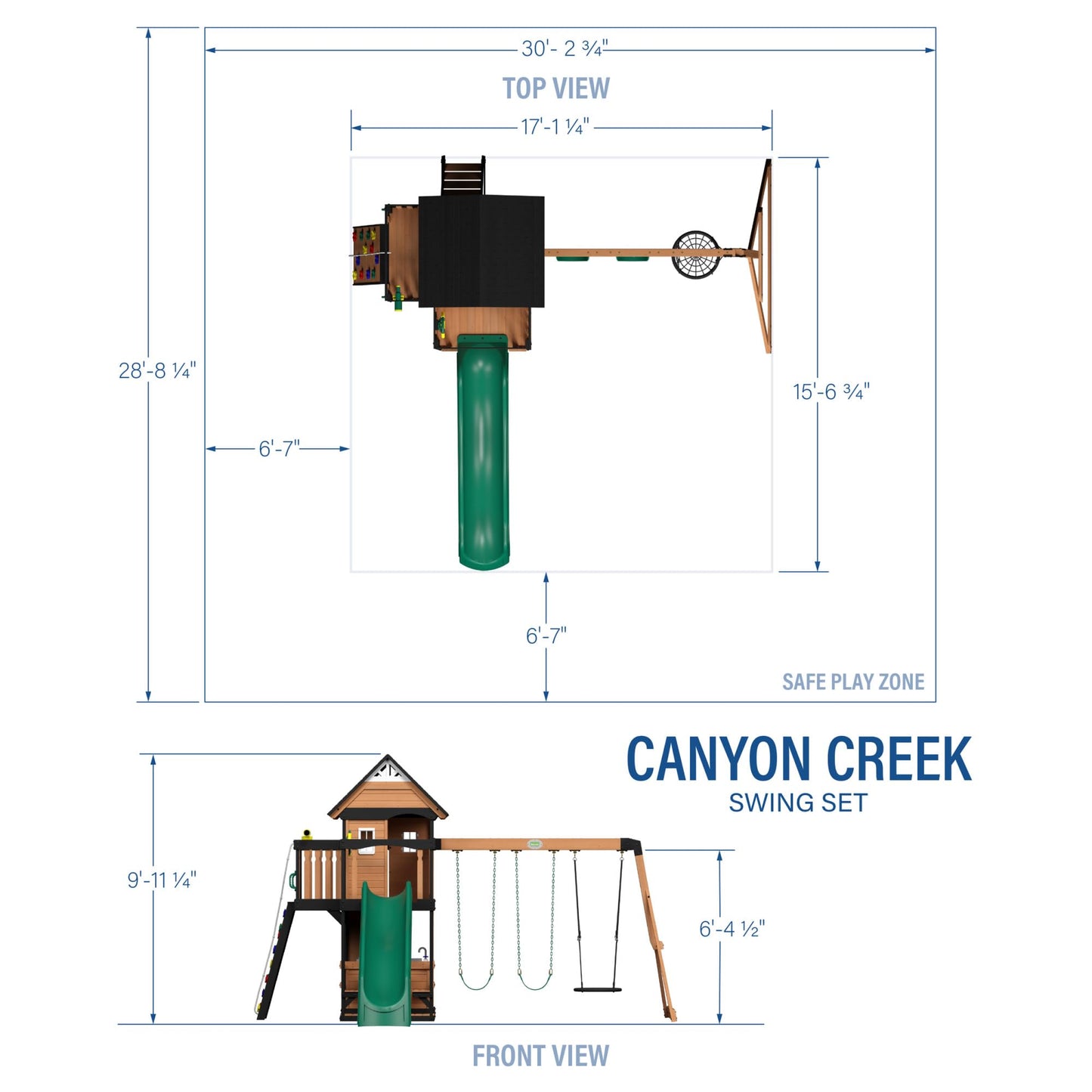 Backyard Discovery Canyon Creek Cedar Swing Set