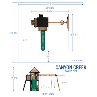 Backyard Discovery Canyon Creek Cedar Swing Set