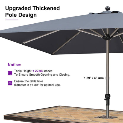 PURPLE LEAF 10' Round Patio Umbrella – Taupe
