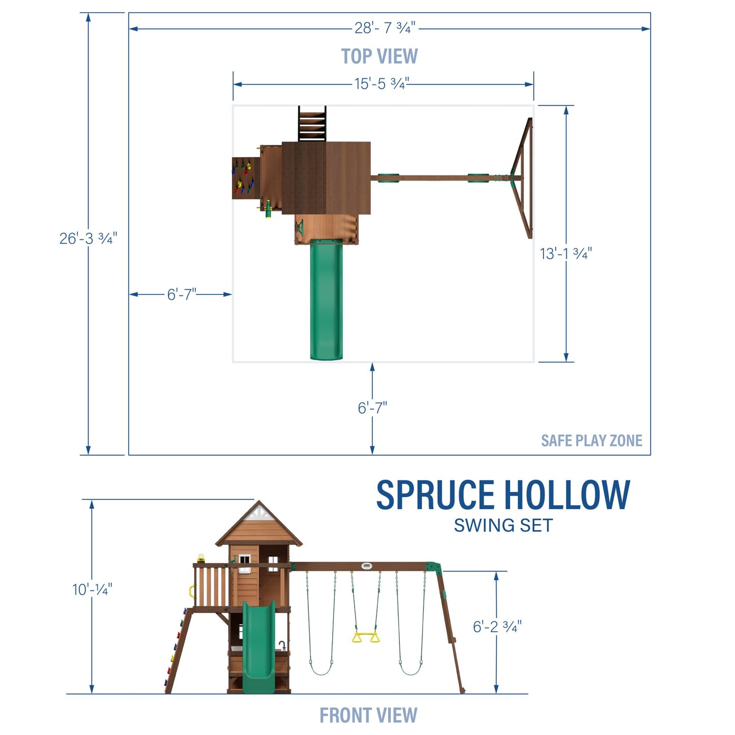 Backyard Discovery Canyon Creek Cedar Swing Set