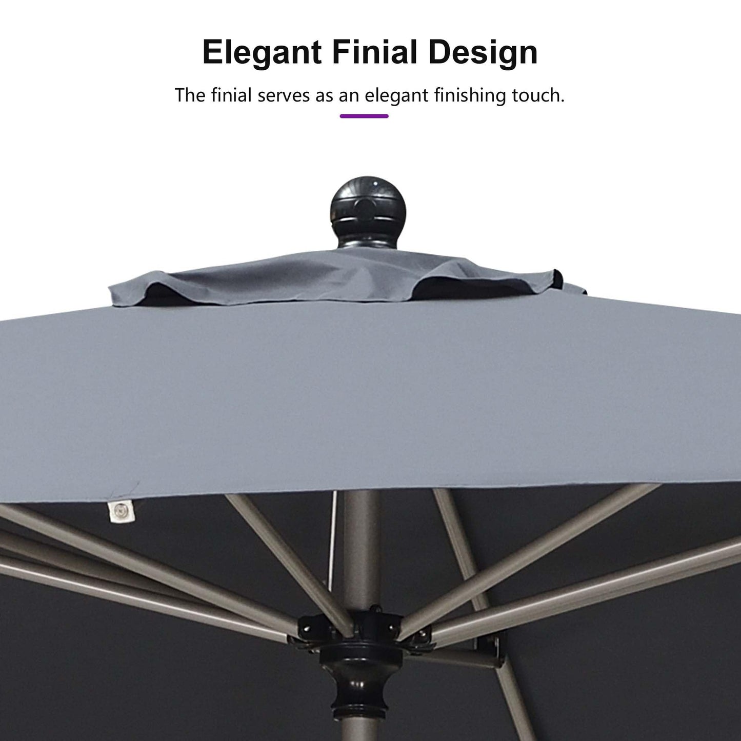 PURPLE LEAF 10' Round Patio Umbrella – Taupe