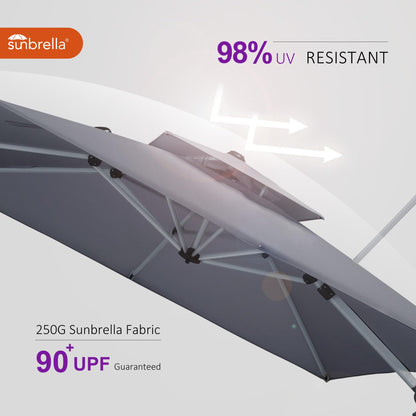 PURPLE LEAF 12' Offset Patio Umbrella – Terra