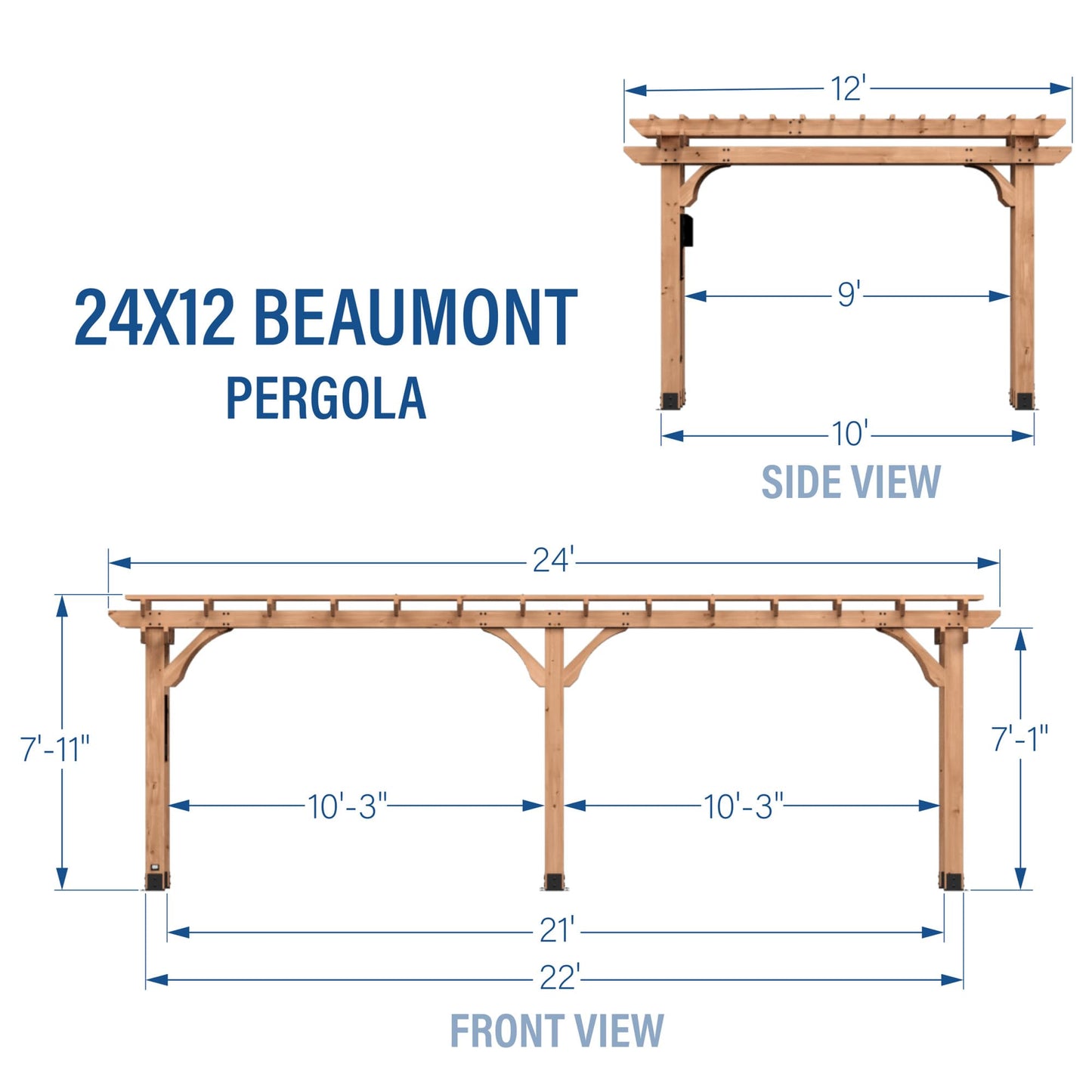 Backyard Discovery Beaumont 12' x 12' Cedar Pergola
