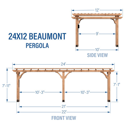 Backyard Discovery Beaumont 12' x 12' Cedar Pergola