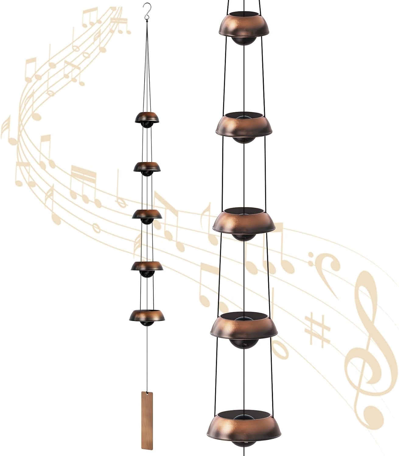 Coobest Copper Temple Wind Chimes – 36"