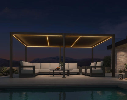 PURPLE LEAF 10' x 10' Louvered Pergola – Bronze