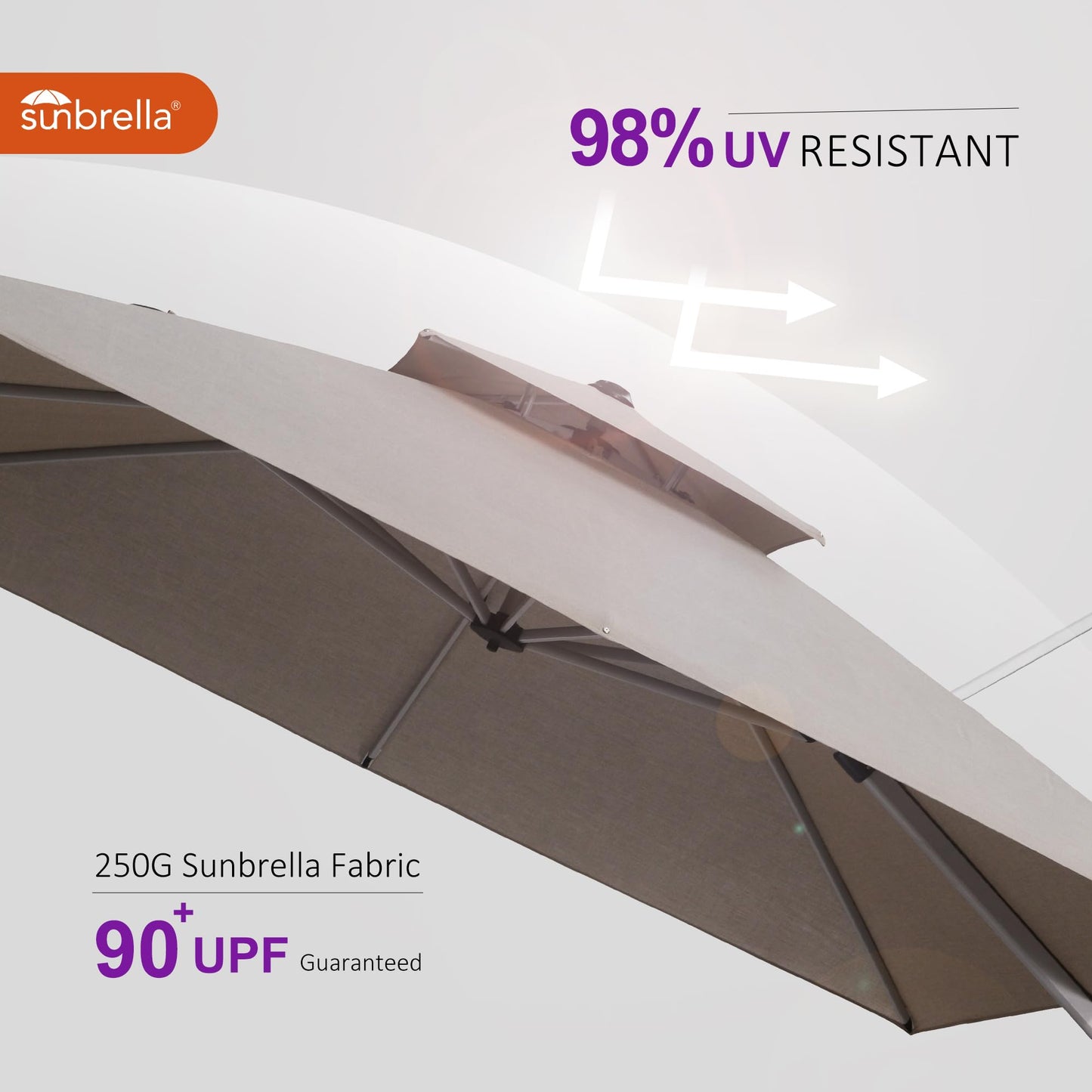PURPLE LEAF 12' Offset Patio Umbrella – Terra