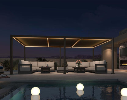 PURPLE LEAF 10' x 10' Louvered Pergola – Bronze