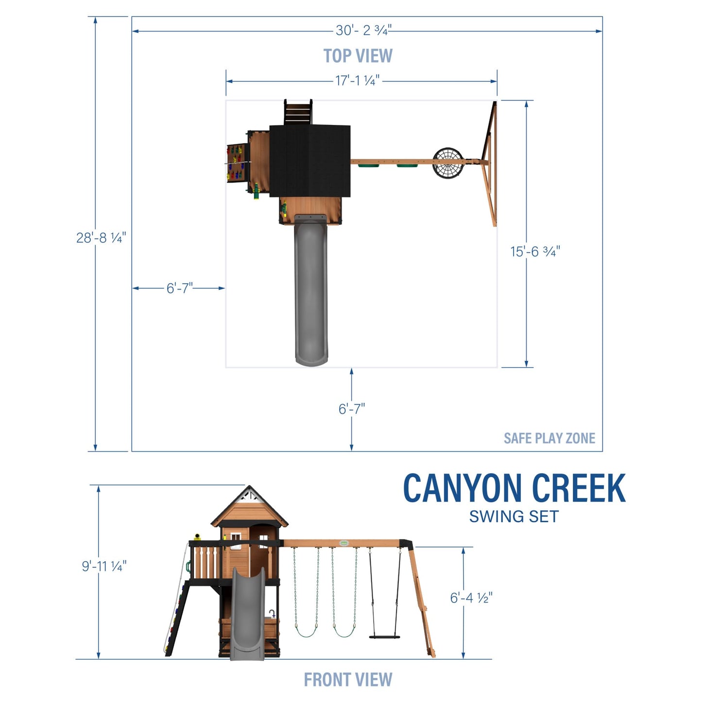 Backyard Discovery Canyon Creek Cedar Swing Set