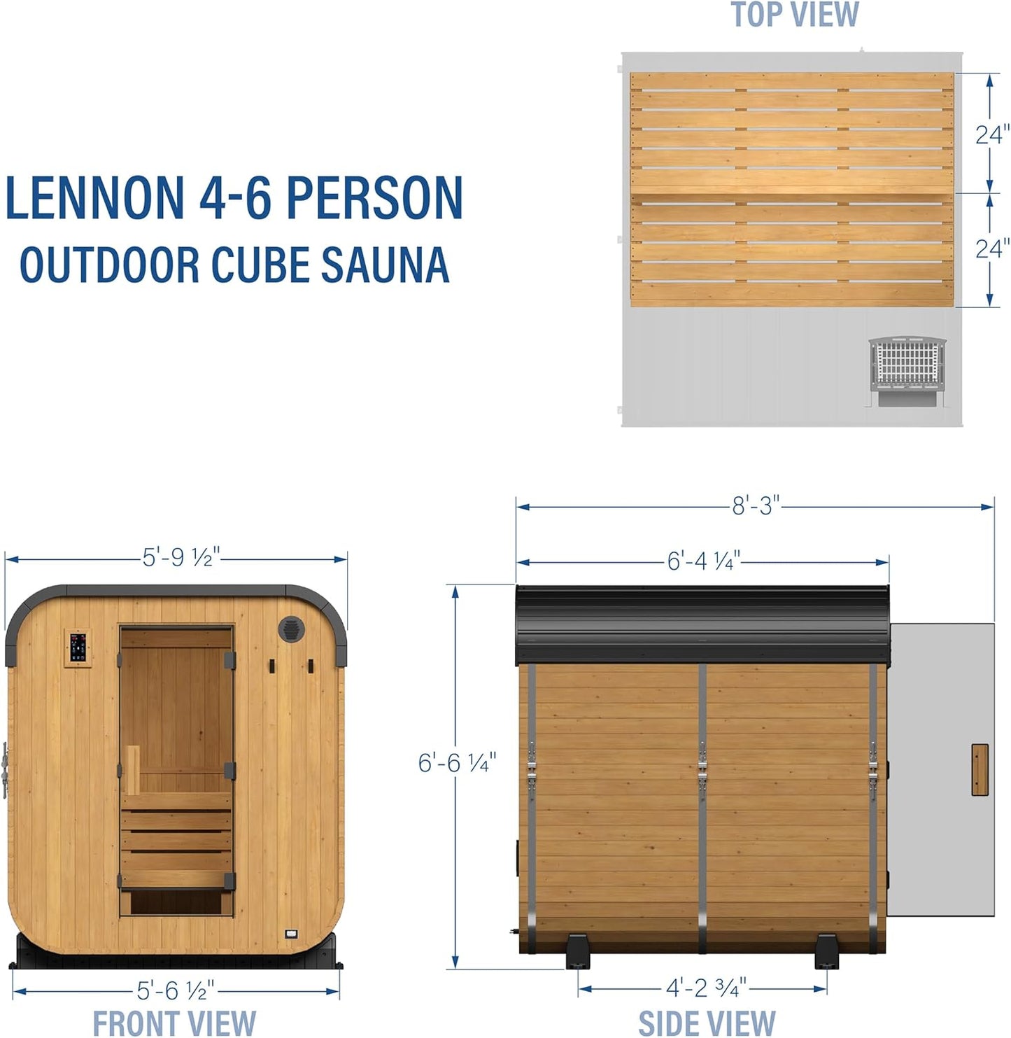 Backyard Discovery Lennon Cedar Cube Sauna