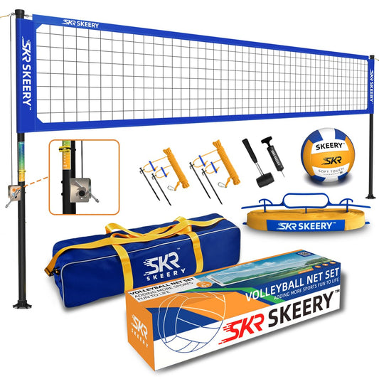 SKEERY Outdoor Volleyball Net Set – 32FT