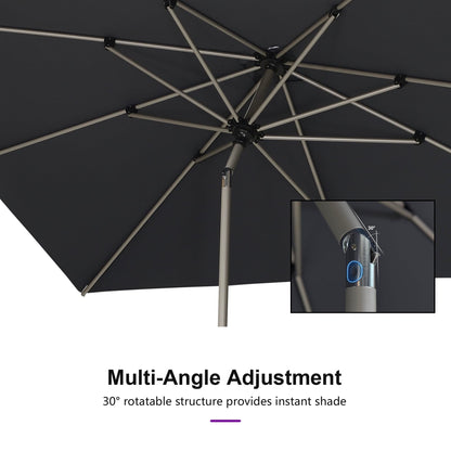 PURPLE LEAF 10' Round Patio Umbrella – Taupe