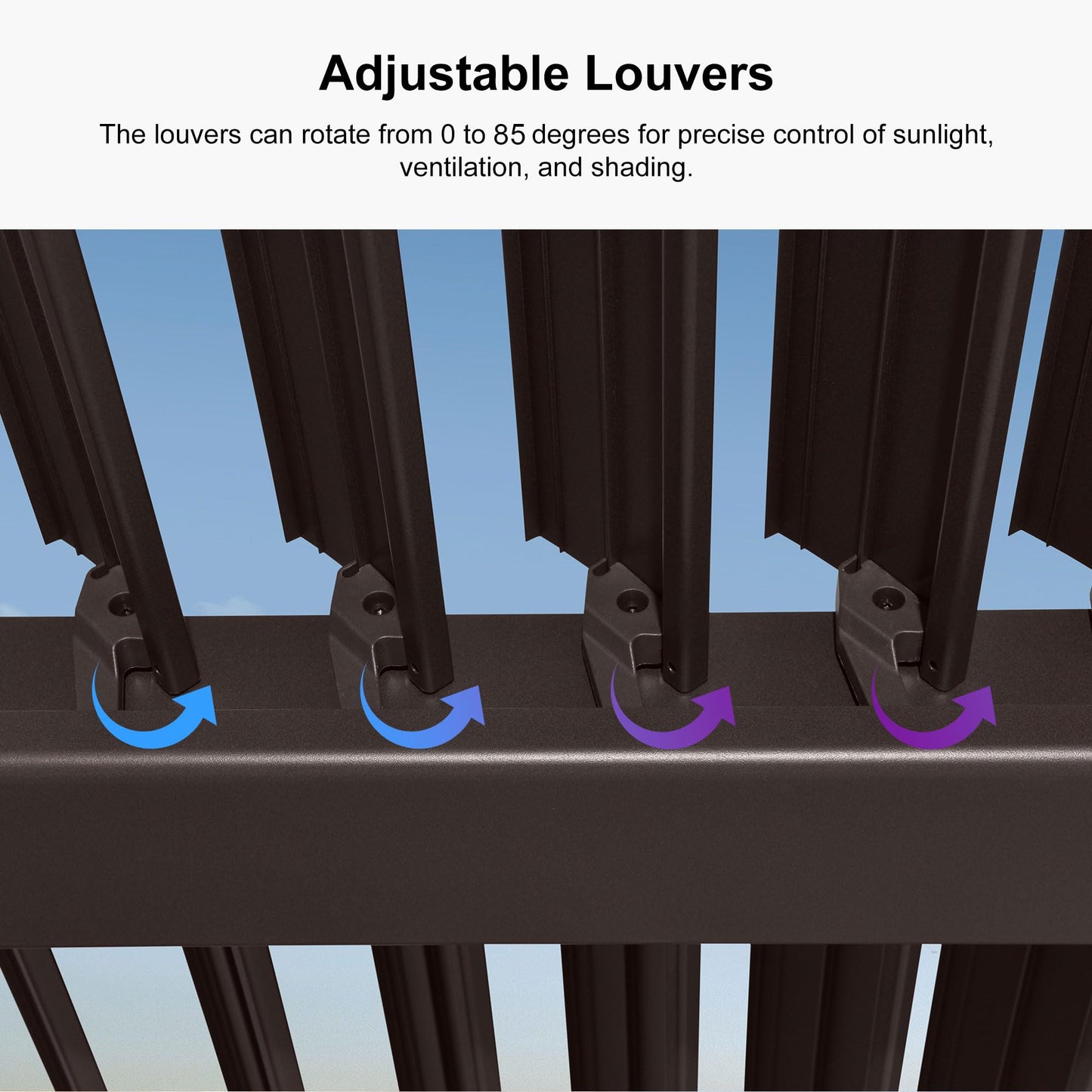 PURPLE LEAF 10' x 10' Louvered Pergola – Bronze