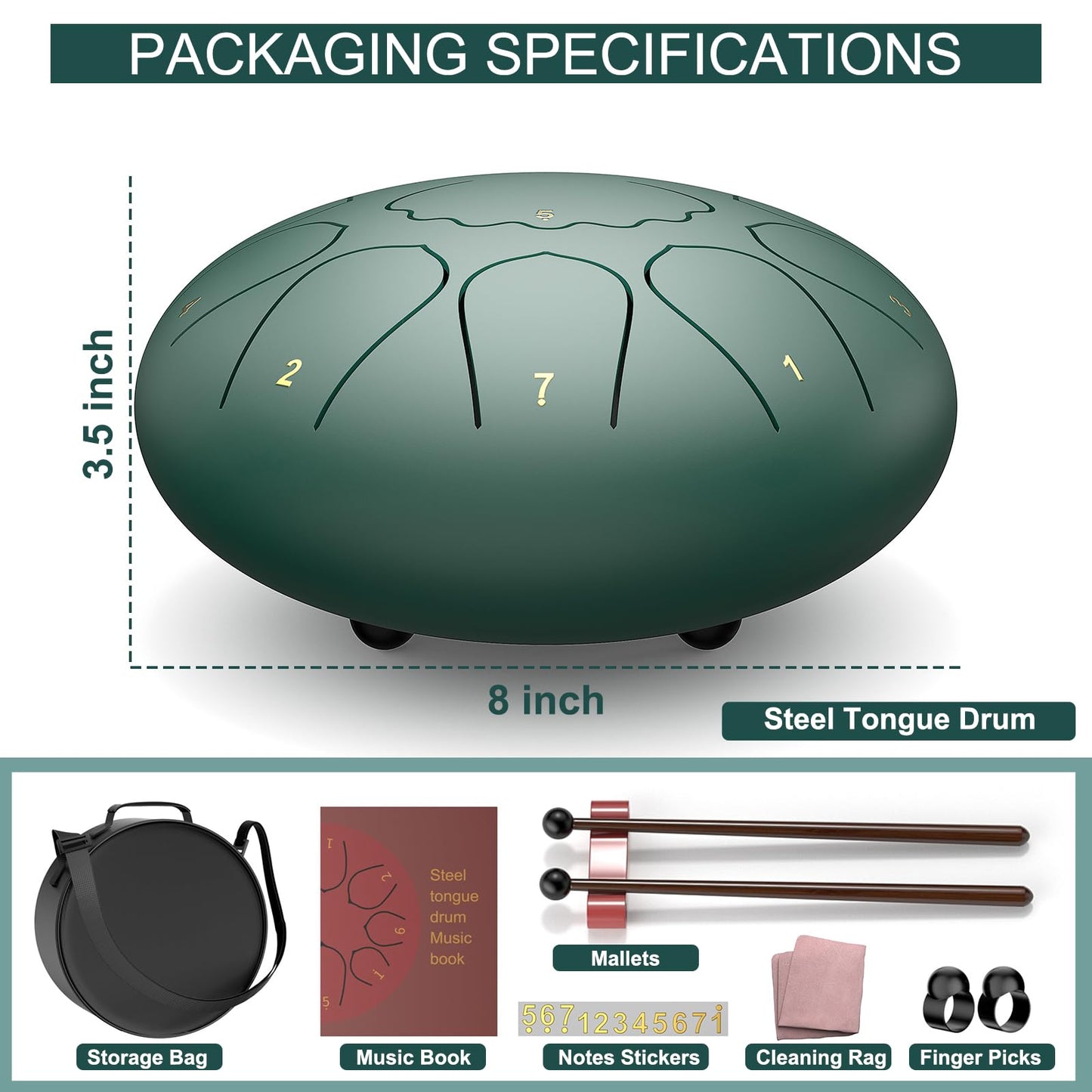 INNOWARMER Steel Rain Drum for Garden – Green