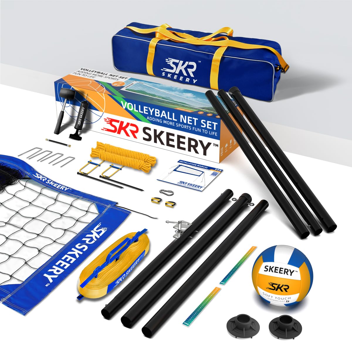 SKEERY Outdoor Volleyball Net Set – 32FT