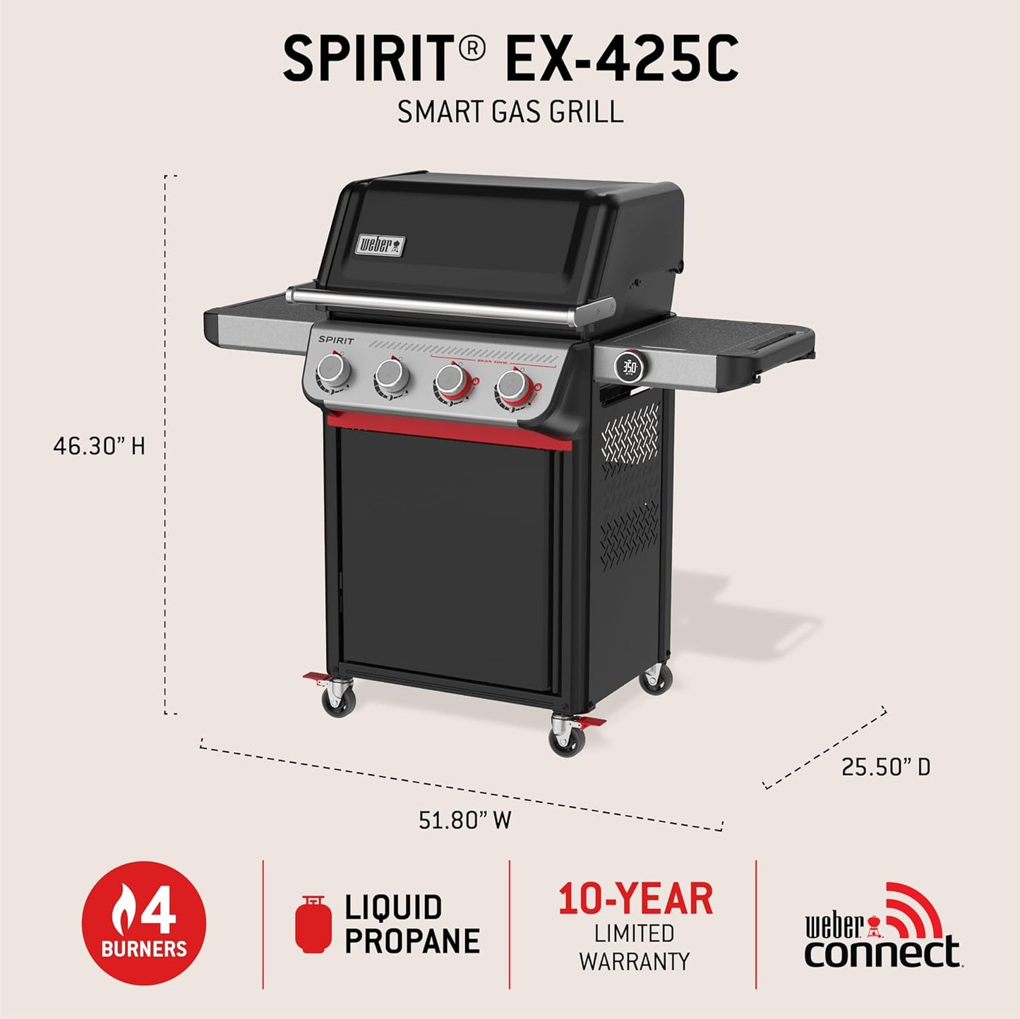 Weber Spirit® EX-425C Smart Gas Grill