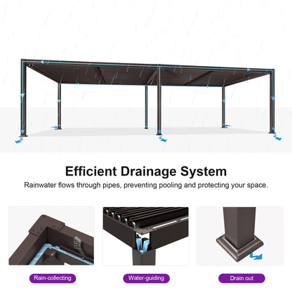 PURPLE LEAF 10' x 10' Louvered Pergola – Bronze