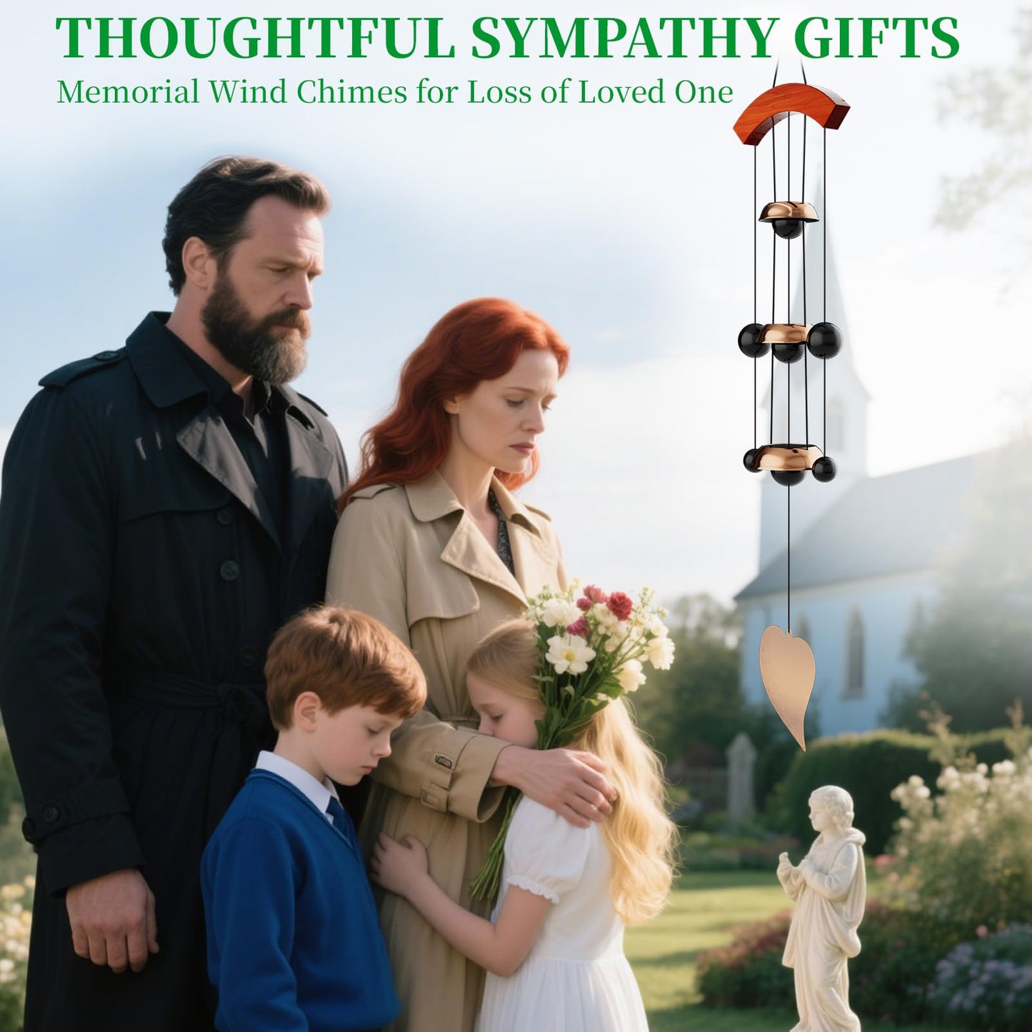 Coobest Copper Temple Wind Chimes – 36"