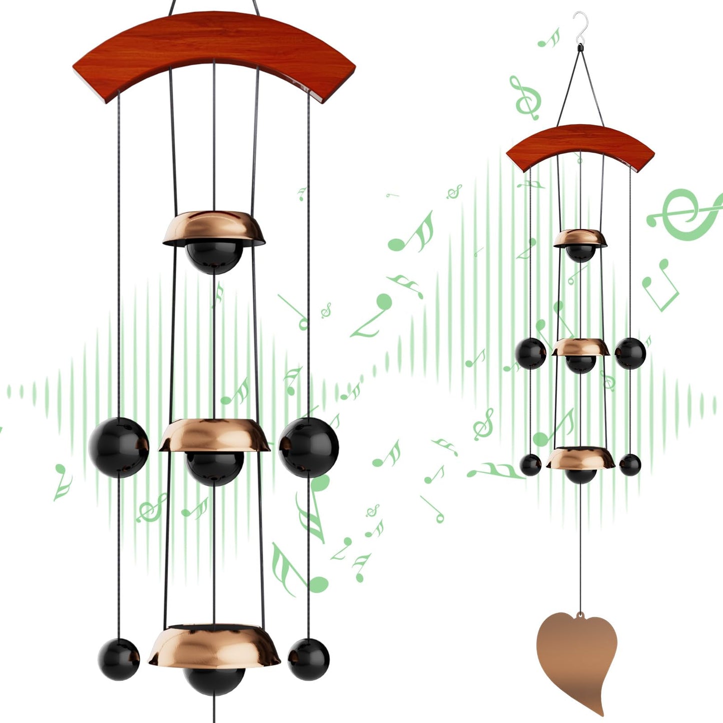 Coobest Copper Temple Wind Chimes – 36"