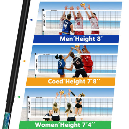 SKEERY Outdoor Volleyball Net Set – 32FT