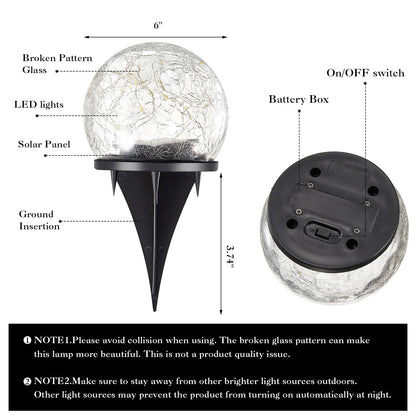 Honoson Solar Globe Garden Lights – 4 Pack