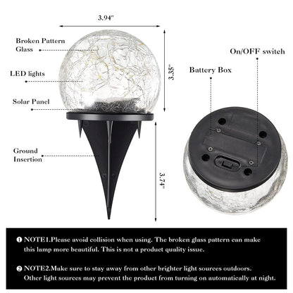 Honoson Solar Globe Garden Lights – 4 Pack