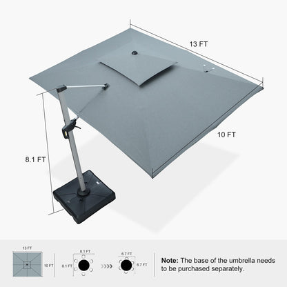 PURPLE LEAF 12' Offset Patio Umbrella – Terra