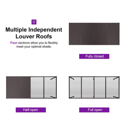 PURPLE LEAF 10' x 10' Louvered Pergola – Bronze