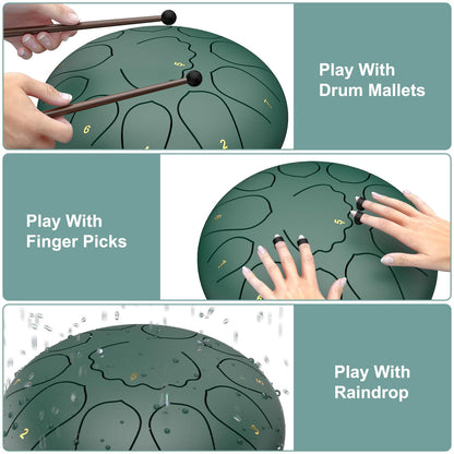 INNOWARMER Steel Rain Drum for Garden – Green