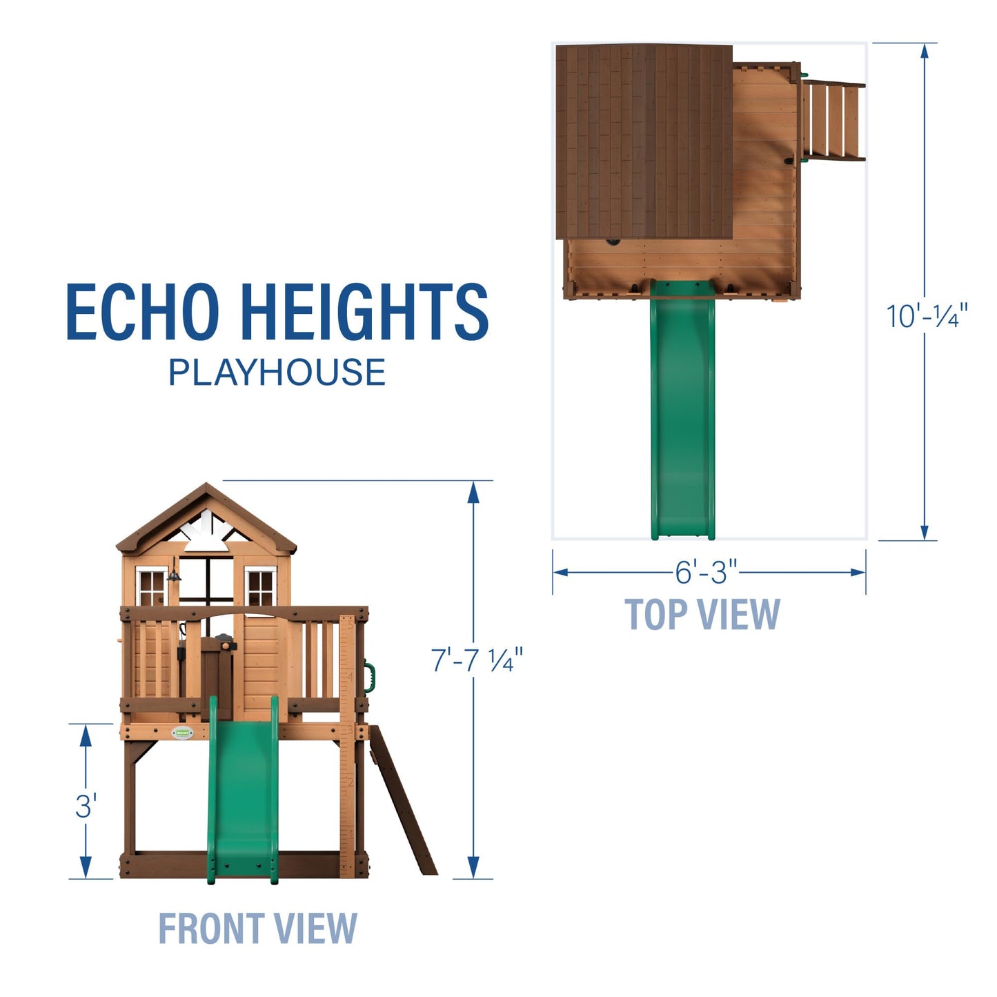 Backyard Discovery Echo Heights Cedar Kids Playhouse