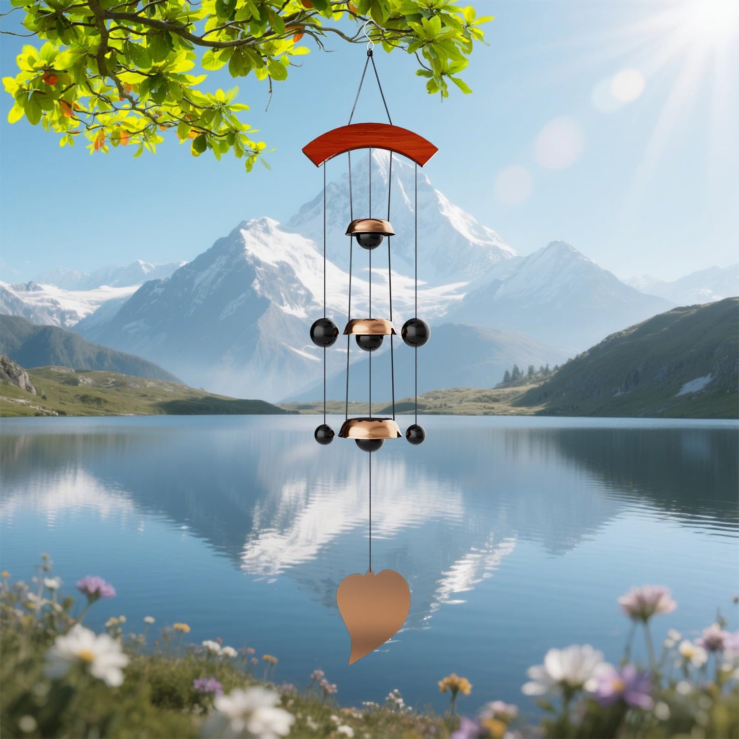 Coobest Copper Temple Wind Chimes – 36"