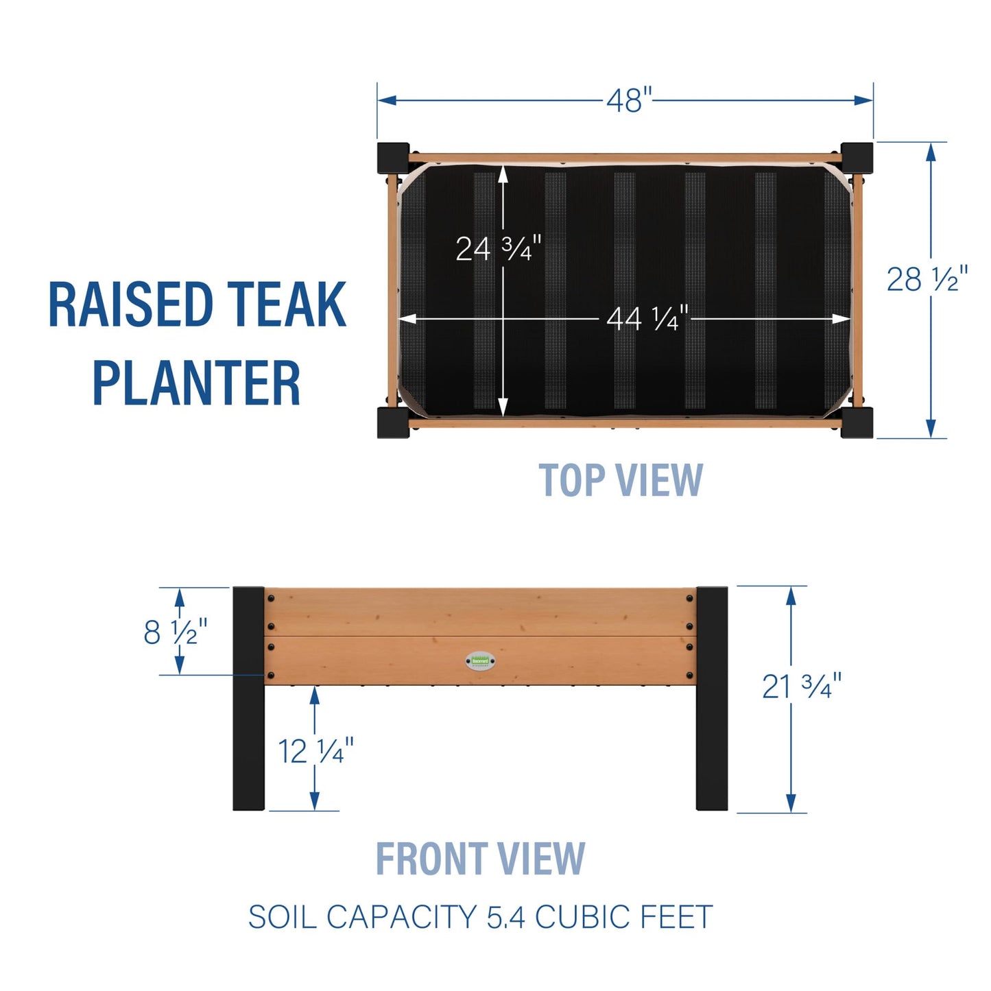 Backyard Discovery Teak Raised Garden Bed Planter