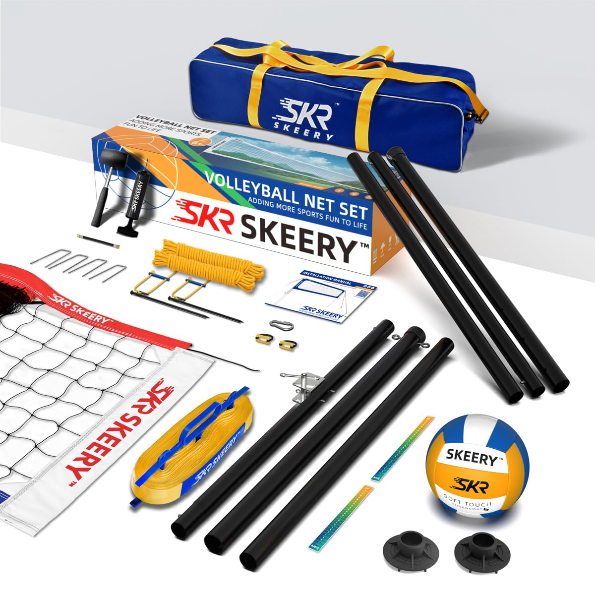 SKEERY Outdoor Volleyball Net Set – 32FT