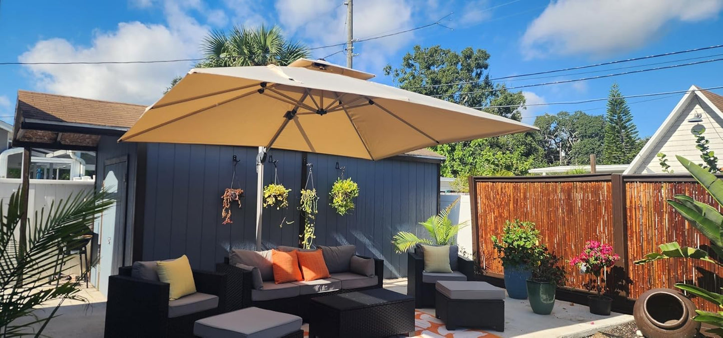 PURPLE LEAF 12' Offset Patio Umbrella – Terra