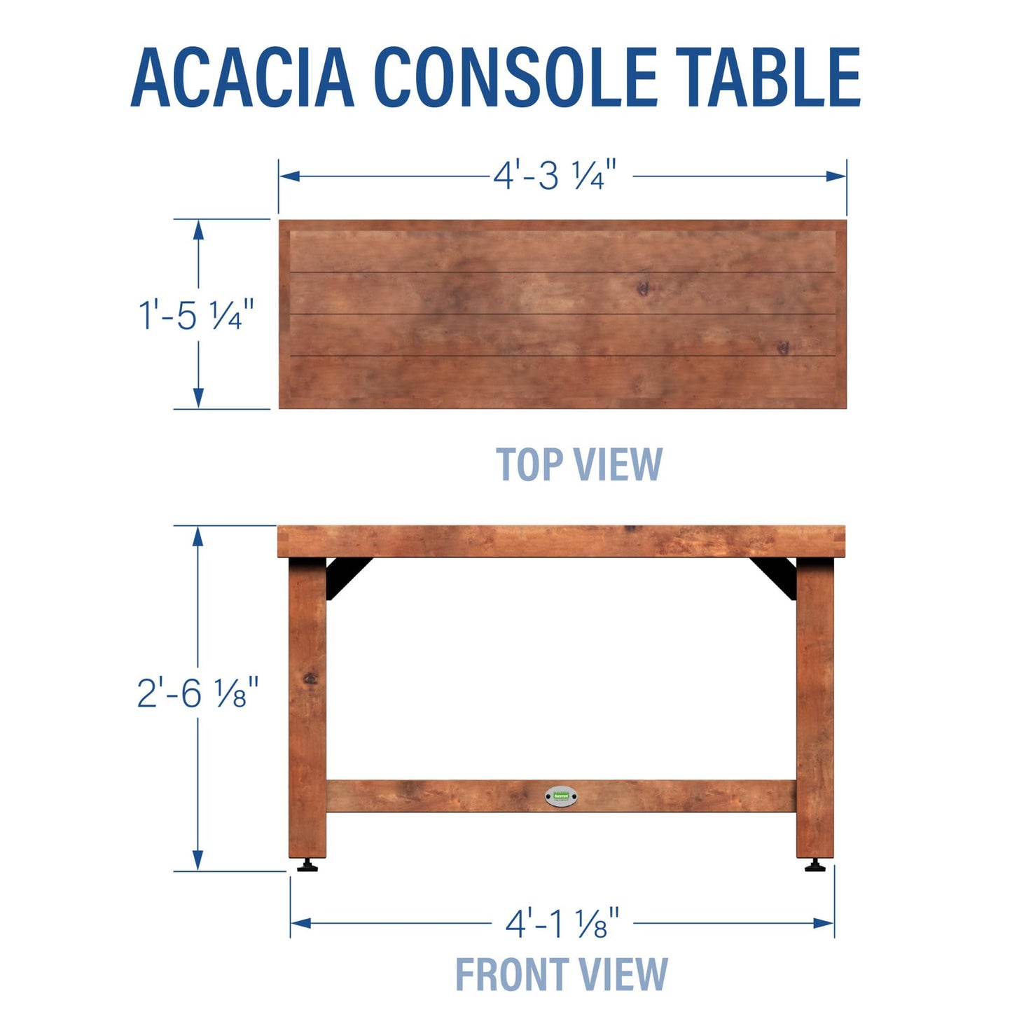 Backyard Discovery Acacia Wood Console Table