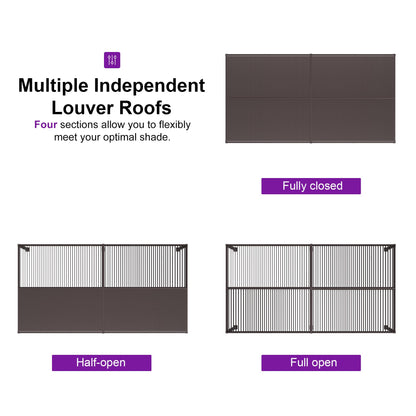PURPLE LEAF 10' x 10' Louvered Pergola – Bronze
