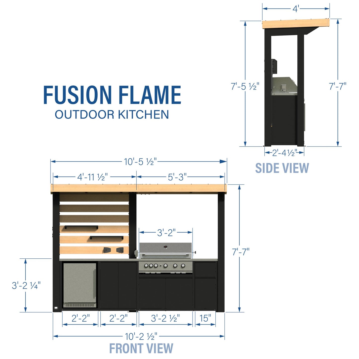 Backyard Discovery Fusion Flame Outdoor Kitchen