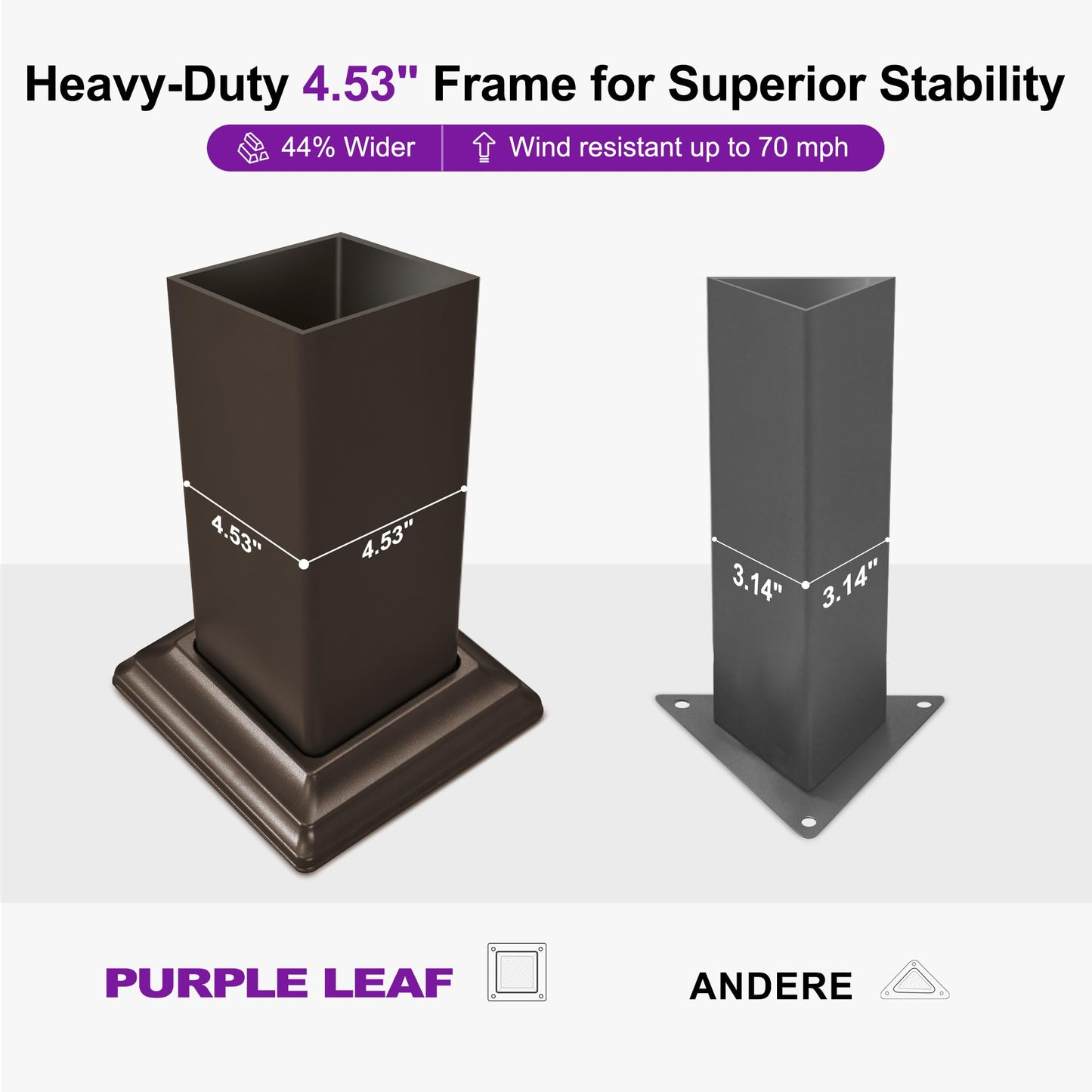 PURPLE LEAF 10' x 10' Louvered Pergola – Bronze