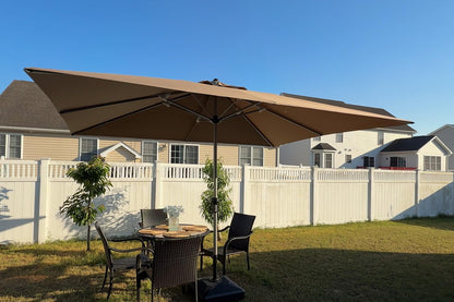 PURPLE LEAF 10' Round Patio Umbrella – Taupe