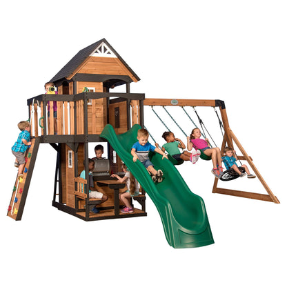Backyard Discovery Canyon Creek Cedar Swing Set